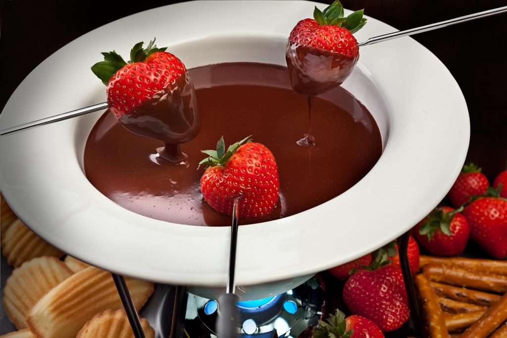 receta de fondue de chocolate
