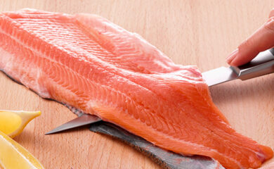 como cortar pescado para sushi y sashimi